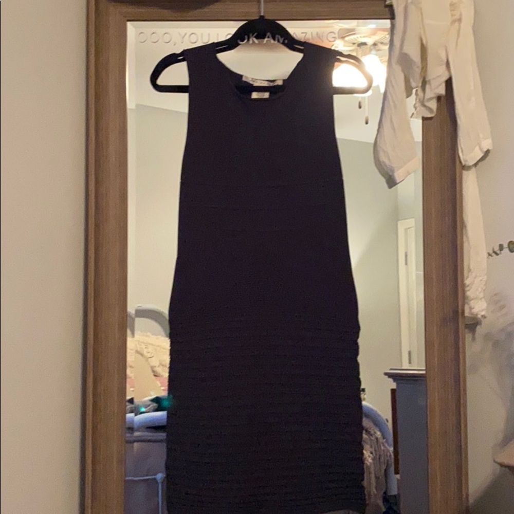 Max Studio charcoal grey bodycon dress